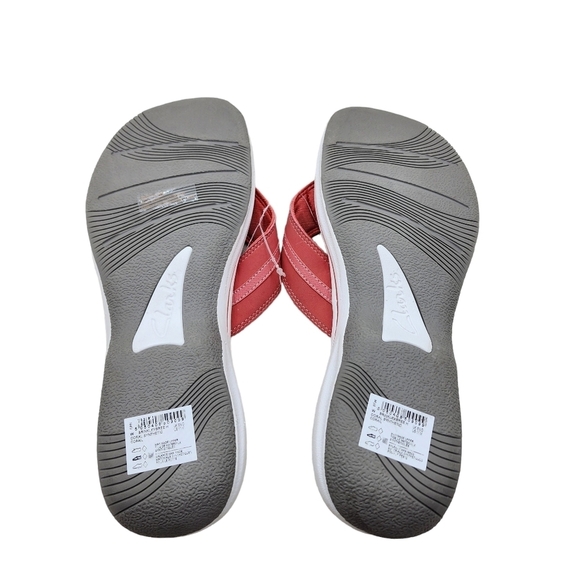 Clarks Women's Coral Synthetic Brinkley Bree Flip-Flops Sandals - 11M - Picture 6 of 8
